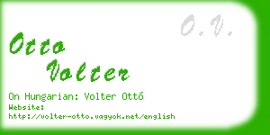 otto volter business card